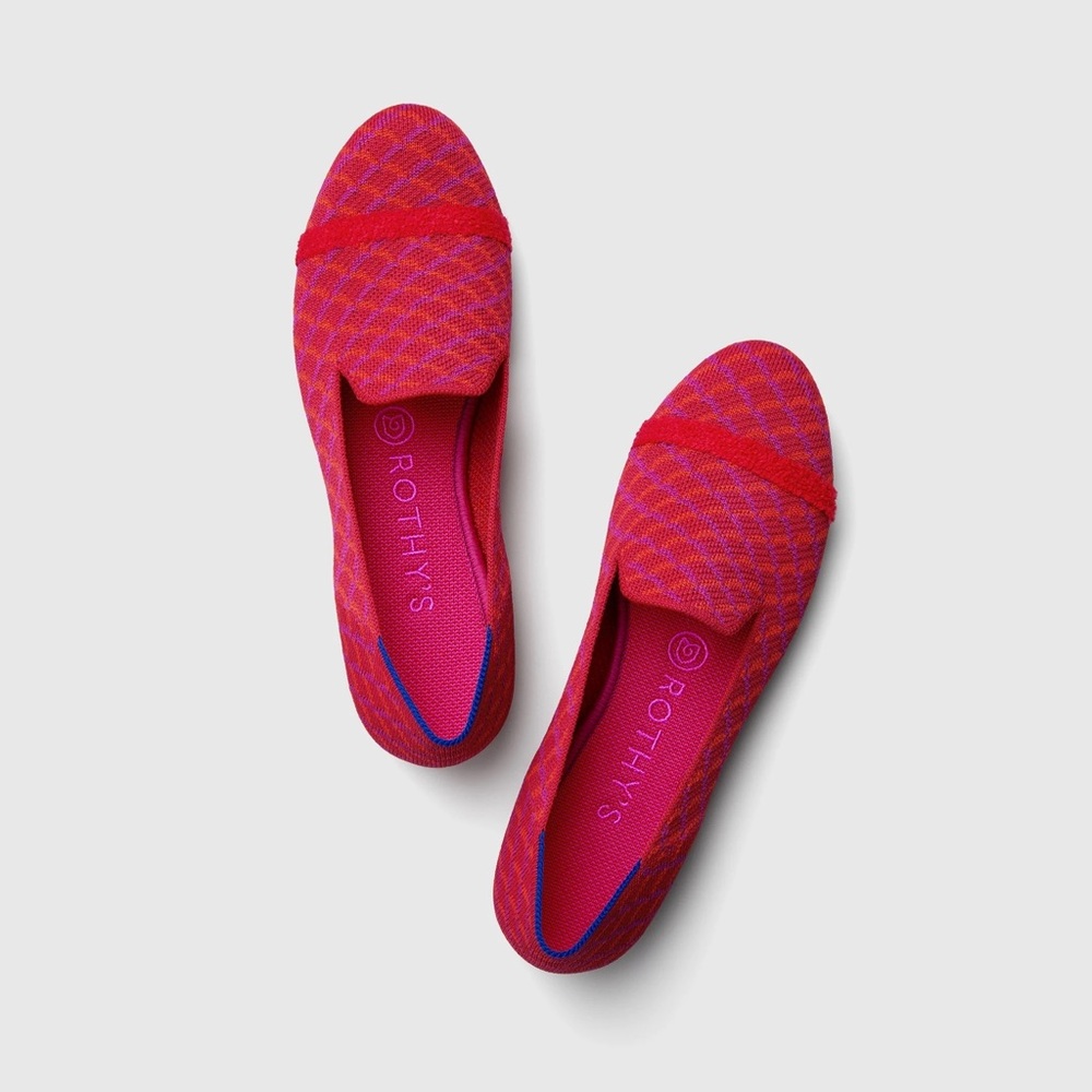 Rothy’s Pomegranate Grid Loafer Size 8 New!